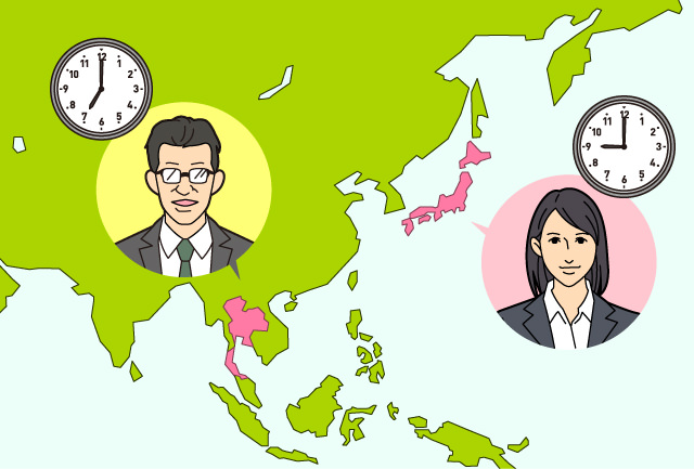 転職までの時間が異なるイラスト