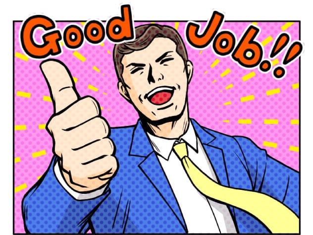 第二新卒の転職を上手く進めた男性のイラスト