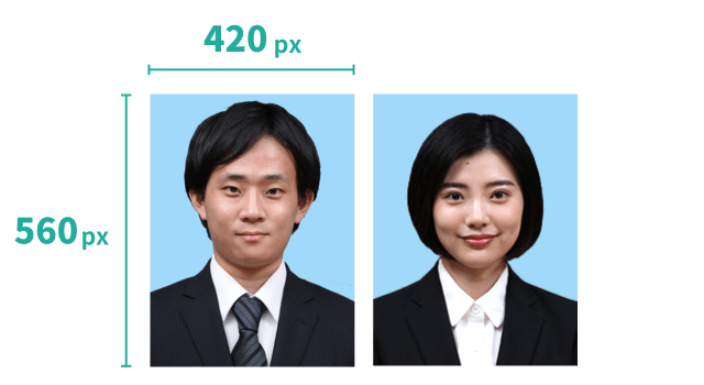 WEB履歴書・WEB応募の場合の写真サイズ