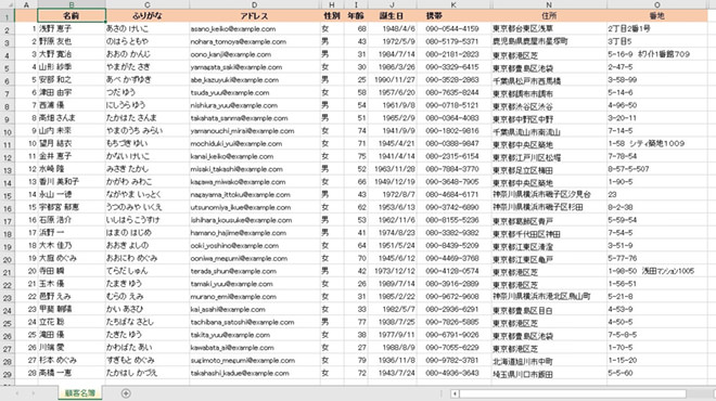 顧客データを整理する説明画像