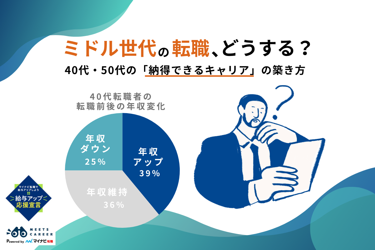 ミドル世代の転職は怖くない——40代・50代の「納得できるキャリア」の築き方