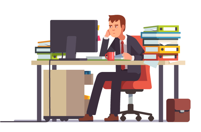 仕事がつらいと感じている時のイメージイラスト1