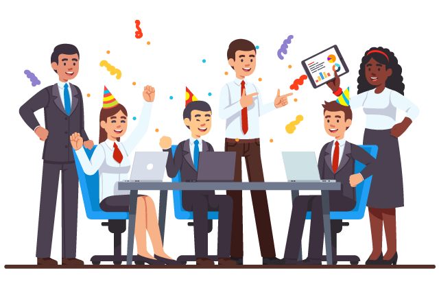 仕事のつらさが解消されたイメージイラスト